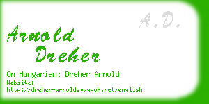 arnold dreher business card